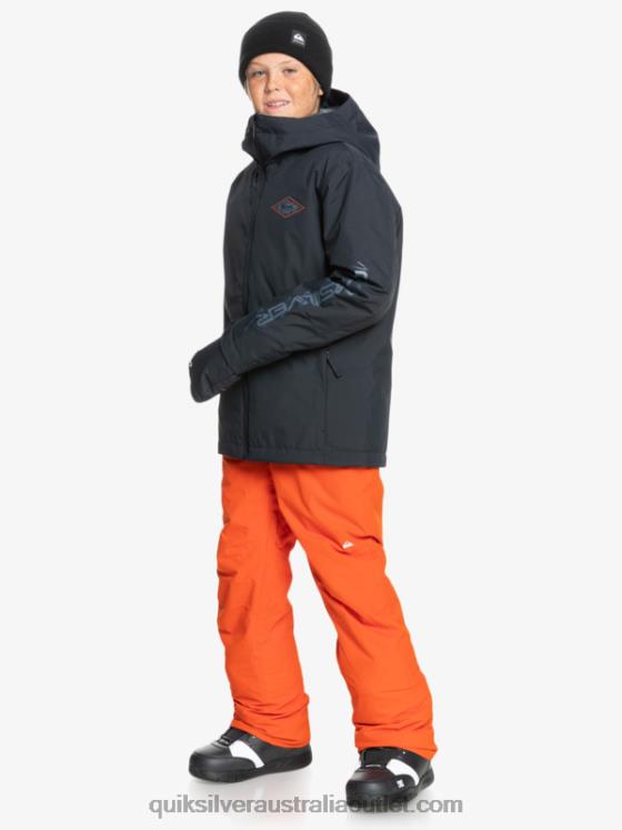 Quiksilver Boys 8-16 Estate Insulated Orange Snow Pants 8-16 H2N4B2291 pureed pumpkin
