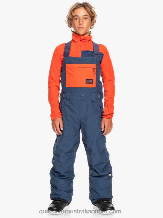 Quiksilver Boys 8-16 Mash Up Insulated Snow Bib Pants H2N4B2319 insignia blue