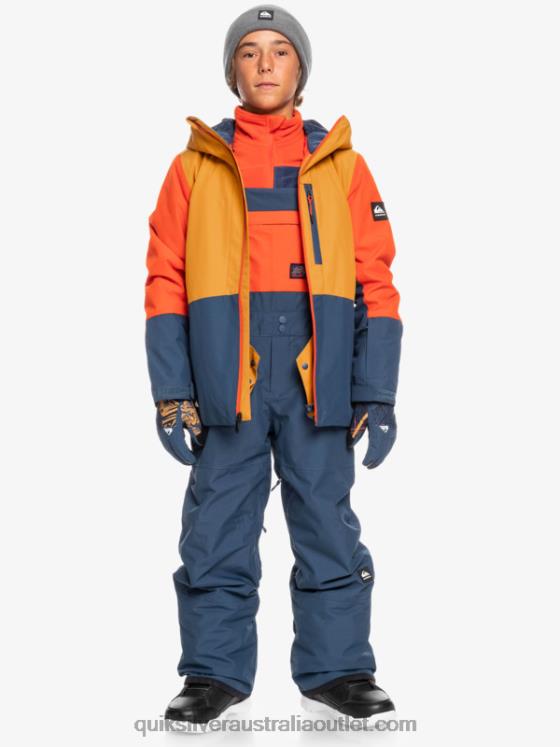 Quiksilver Boys 8-16 Mash Up Insulated Snow Bib Pants H2N4B2319 insignia blue