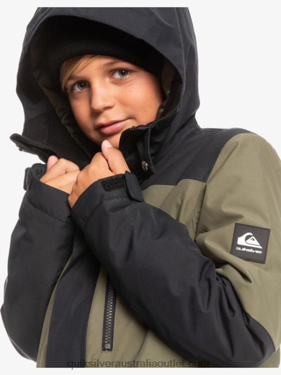 Quiksilver Boys 8-16 Mission Block Technical Snow Jacket H2N4B2337 true black