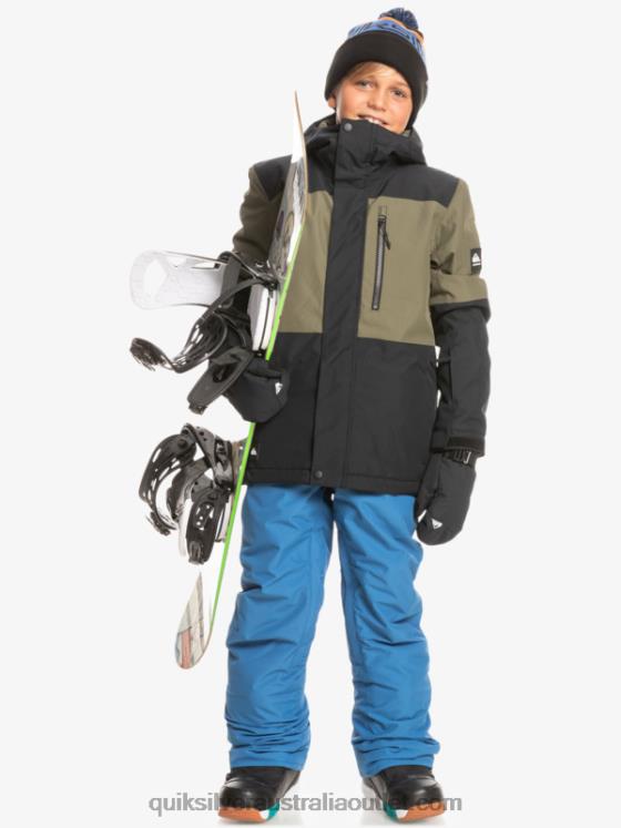 Quiksilver Boys 8-16 Mission Block Technical Snow Jacket H2N4B2337 true black