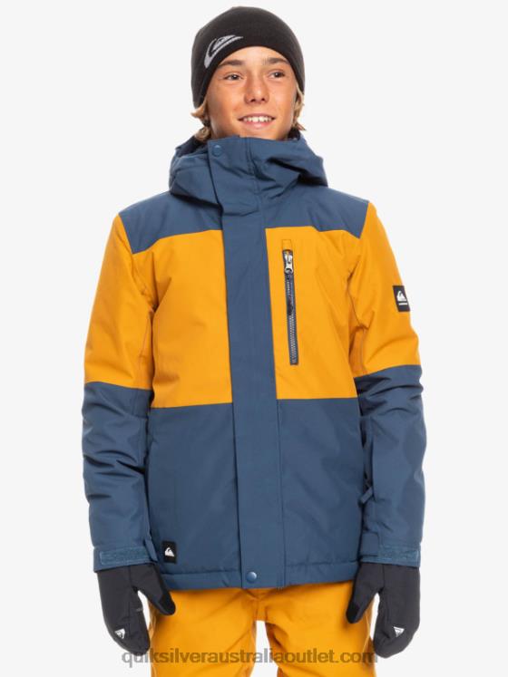 Quiksilver Boys 8-16 Mission Block Technical Snow Jacket H2N4B2338 insignia blue
