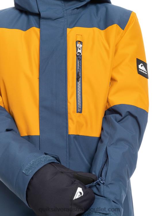 Quiksilver Boys 8-16 Mission Block Technical Snow Jacket H2N4B2338 insignia blue