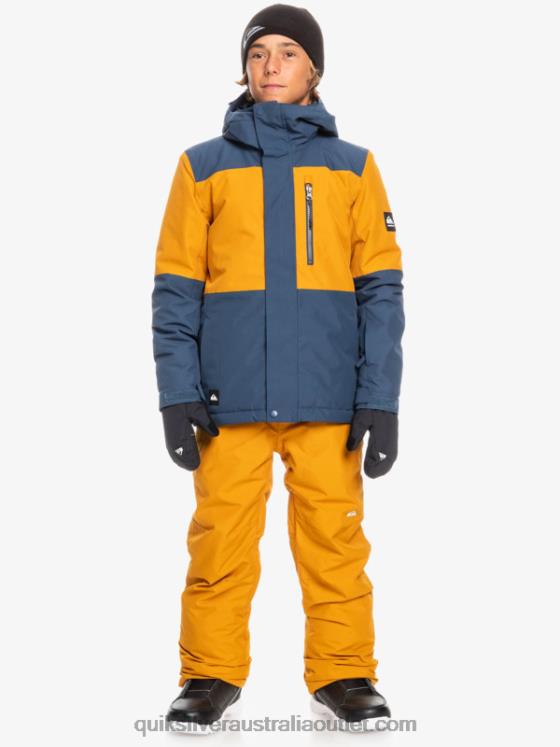 Quiksilver Boys 8-16 Mission Block Technical Snow Jacket H2N4B2338 insignia blue