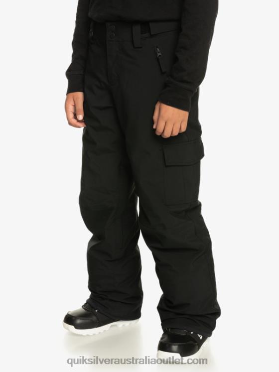 Quiksilver Boys 8-16 Porter Insulated Black Snow Pants H2N4B2258 true black