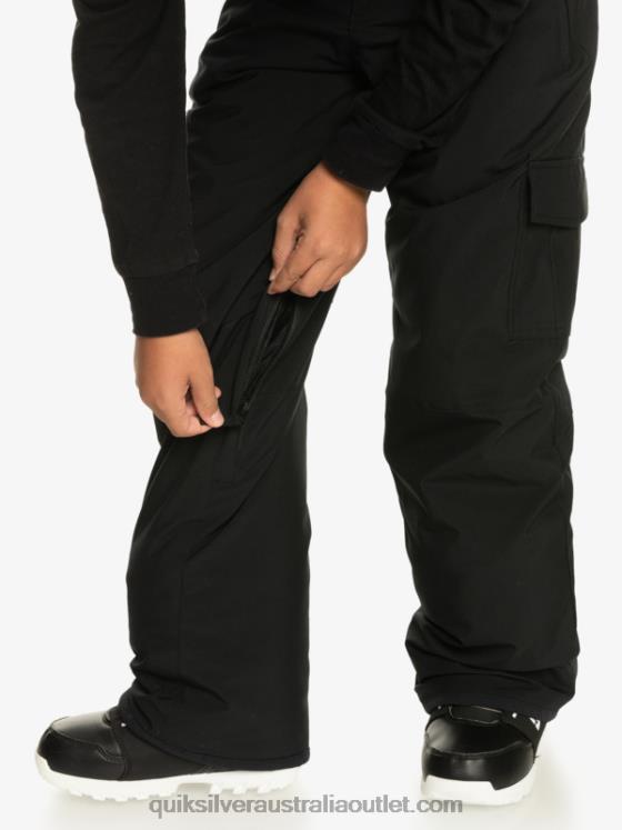 Quiksilver Boys 8-16 Porter Insulated Black Snow Pants H2N4B2258 true black