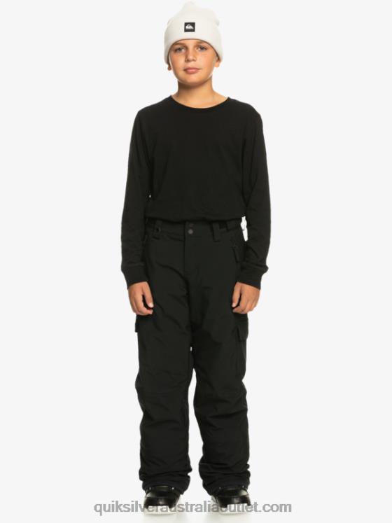 Quiksilver Boys 8-16 Porter Insulated Black Snow Pants H2N4B2258 true black