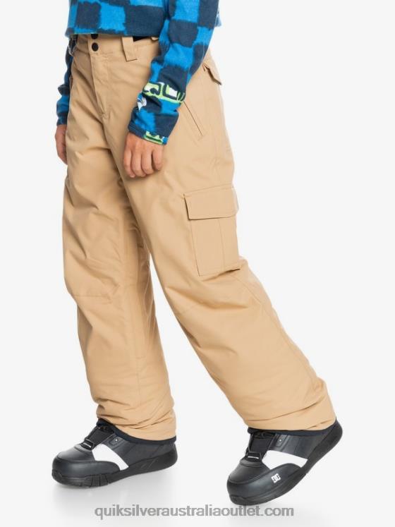 Quiksilver Boys 8-16 Porter Insulated Khaki Snow Pants H2N4B2260 tannin