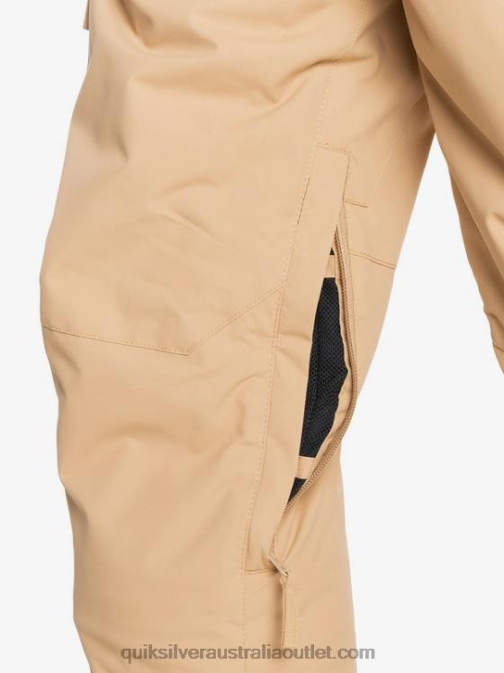 Quiksilver Boys 8-16 Porter Insulated Khaki Snow Pants H2N4B2260 tannin