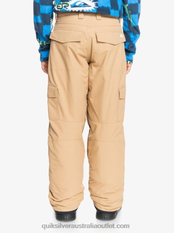 Quiksilver Boys 8-16 Porter Insulated Khaki Snow Pants H2N4B2260 tannin