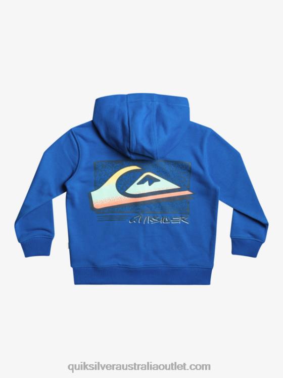 Quiksilver Boys 2-7 Retro Risks Zip-Up Hoodie H2N4B2234 snorkel blue