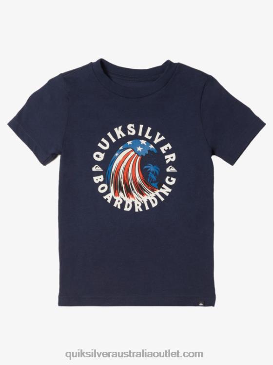 Quiksilver Boys 2-7 Home Of The Wave T-Shirt H2N4B1931 navy blazer