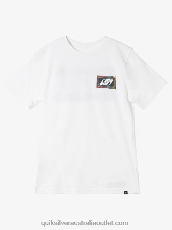 Quiksilver Boys 8-16 Echoed Beat T-Shirt H2N4B1980 white