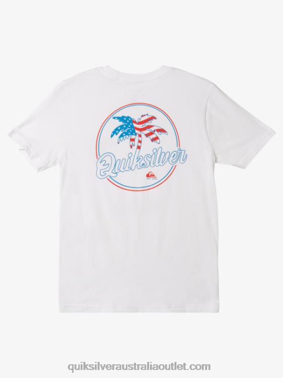 Quiksilver Boys 8-16 Palm Breezy T-Shirt H2N4B1956 white