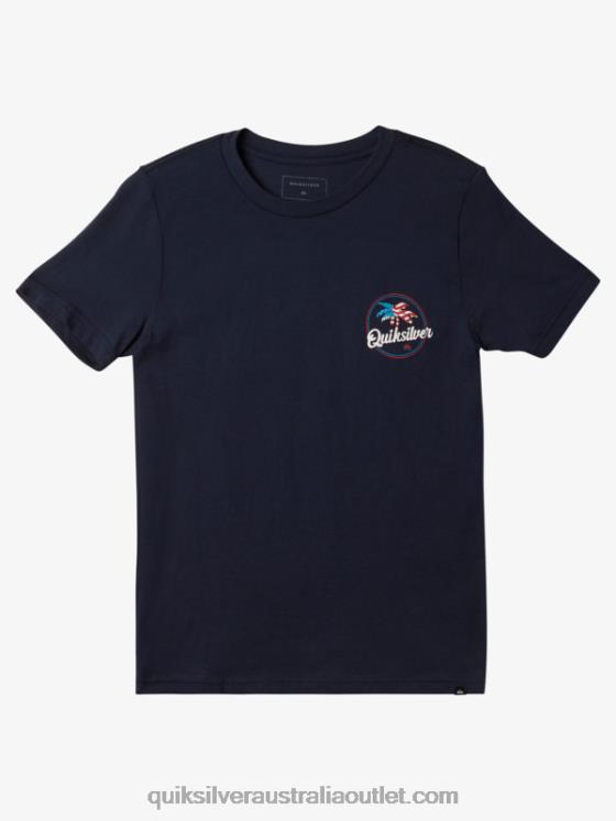 Quiksilver Boys 8-16 Palm Breezy T-Shirt H2N4B1957 navy blazer