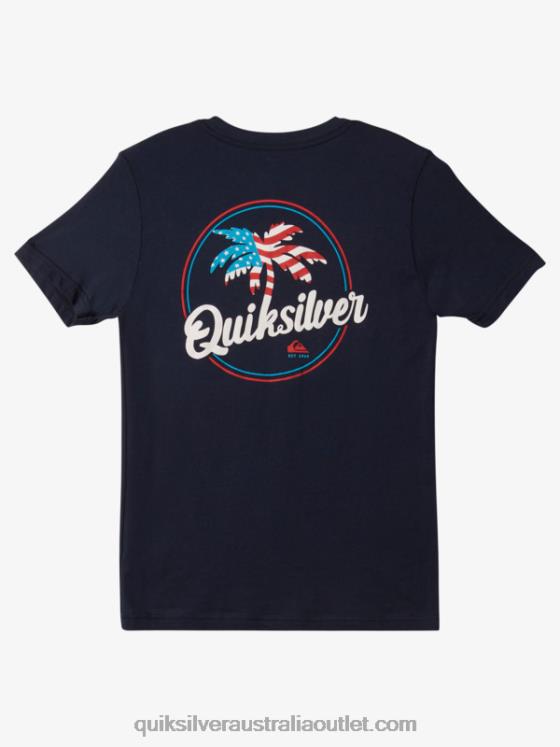 Quiksilver Boys 8-16 Palm Breezy T-Shirt H2N4B1957 navy blazer