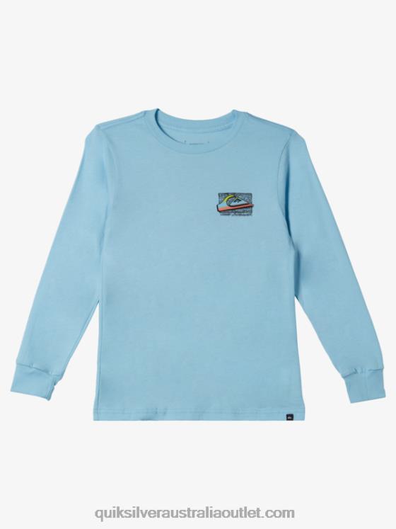 Quiksilver Boys 8-16 Retro Fade T-shirt H2N4B2193 sky blue
