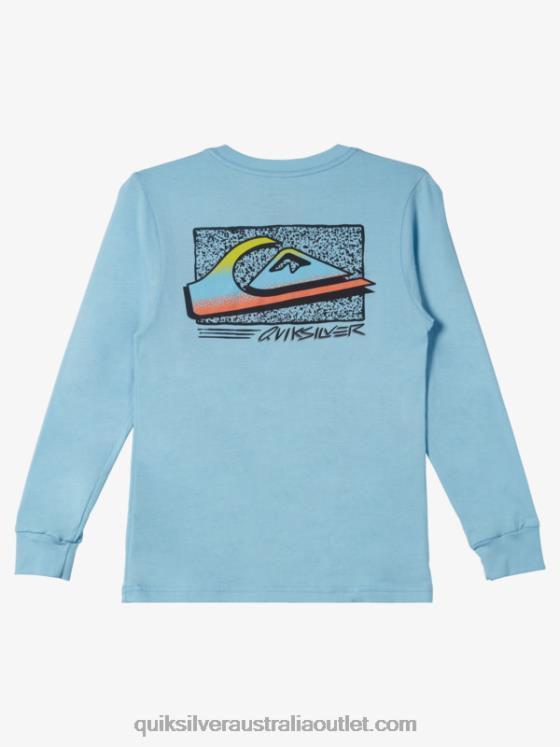 Quiksilver Boys 8-16 Retro Fade T-shirt H2N4B2193 sky blue