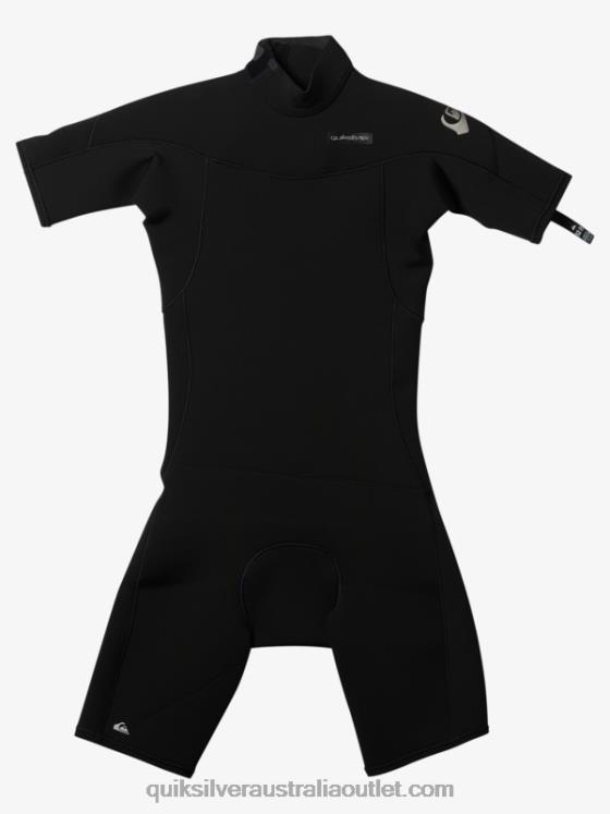 Quiksilver Boys 8-16 2/2mm Everyday Sessions Short Sleeve Back Zip Springsuit H2N4B2040 black