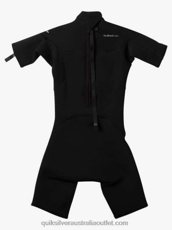 Quiksilver Boys 8-16 2/2mm Everyday Sessions Short Sleeve Back Zip Springsuit H2N4B2040 black