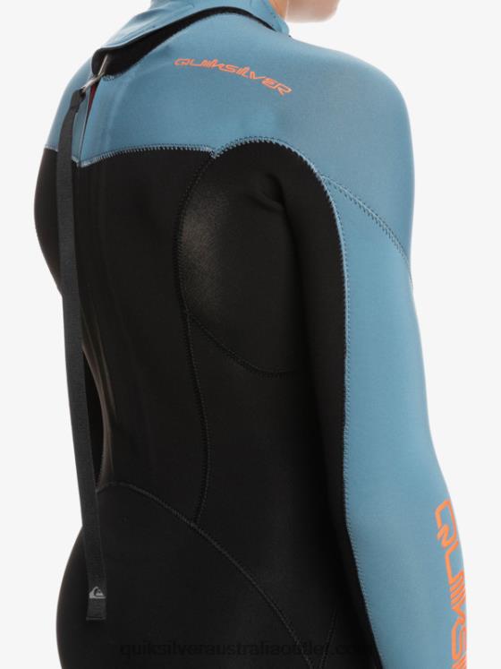 Quiksilver Boys 8-16 3/2mm Everyday Sessions Back Zip Wetsuit H2N4B2223 black/provincial blue