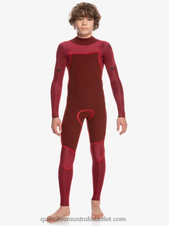 Quiksilver Boys 8-16 3/2mm Everyday Sessions Back Zip Wetsuit H2N4B2223 black/provincial blue