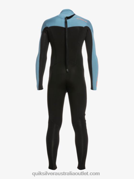 Quiksilver Boys 8-16 3/2mm Everyday Sessions Back Zip Wetsuit H2N4B2223 black/provincial blue