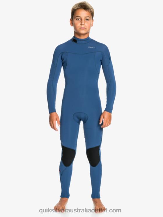 Quiksilver Boys 8-16 4/3mm Sessions L/SL Fullsuit H2N4B2189 insignia blue