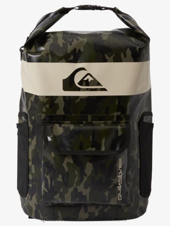 Quiksilver Men Sea Stash 20L Medium Surf Backpack H2N4B861 black camoflage