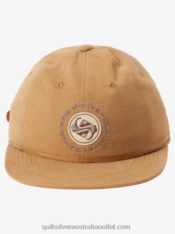 Quiksilver Men Arvo Kickback Canvas Strapback Hat H2N4B1688 buckthorn brown