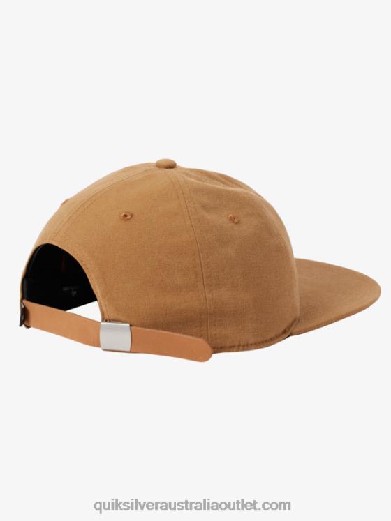 Quiksilver Men Arvo Kickback Canvas Strapback Hat H2N4B1688 buckthorn brown