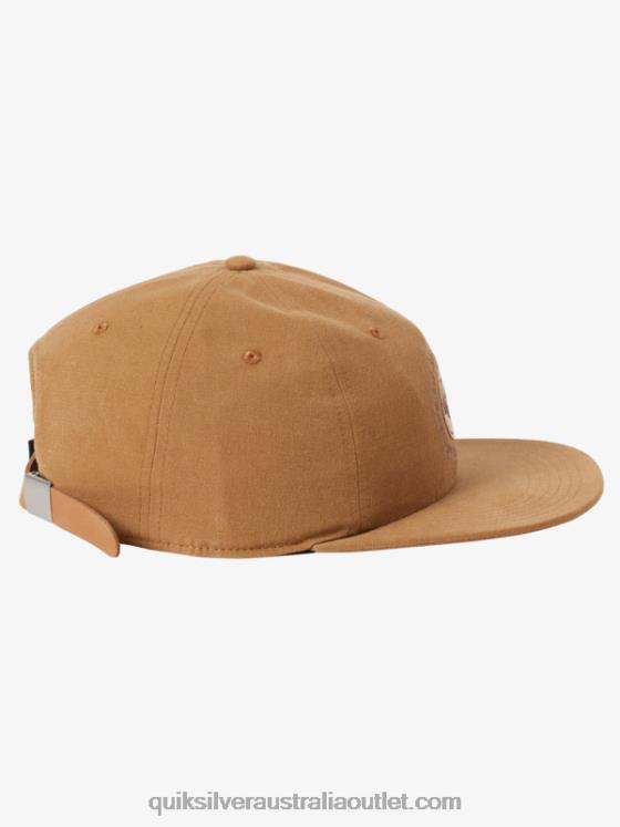 Quiksilver Men Arvo Kickback Canvas Strapback Hat H2N4B1688 buckthorn brown