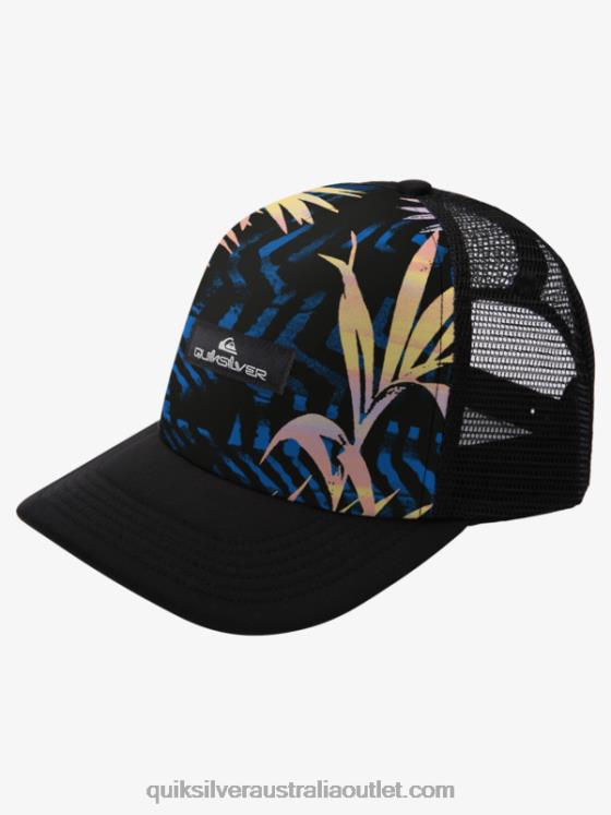 Quiksilver Men Buzzard Coop Trucker Hat H2N4B1051 black rippedup