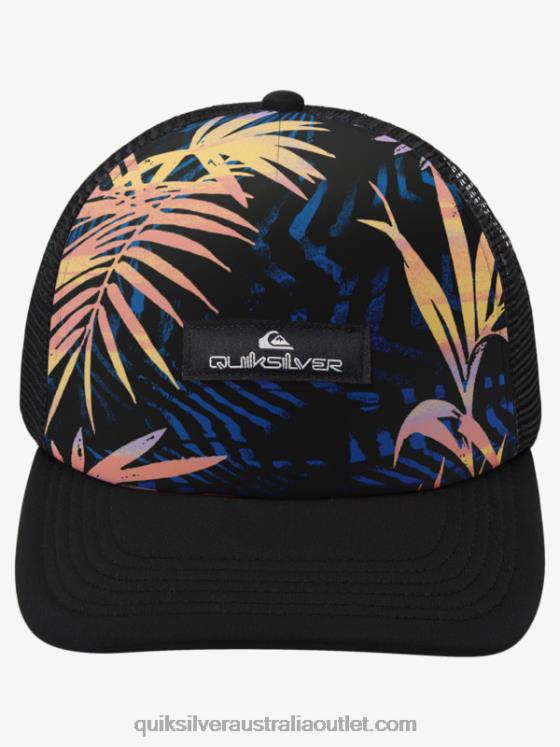 Quiksilver Men Buzzard Coop Trucker Hat H2N4B1051 black rippedup
