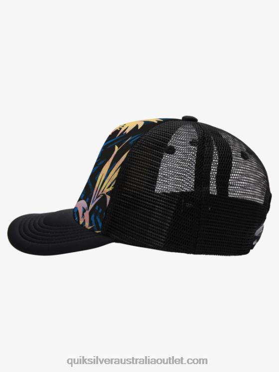 Quiksilver Men Buzzard Coop Trucker Hat H2N4B1051 black rippedup