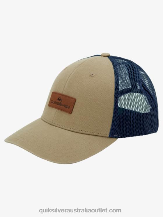 Quiksilver Men Down The Hatch Trucker Hat H2N4B662 plaza taupe