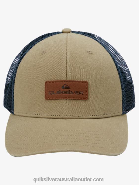 Quiksilver Men Down The Hatch Trucker Hat H2N4B662 plaza taupe