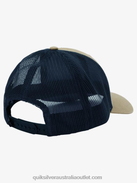 Quiksilver Men Down The Hatch Trucker Hat H2N4B662 plaza taupe