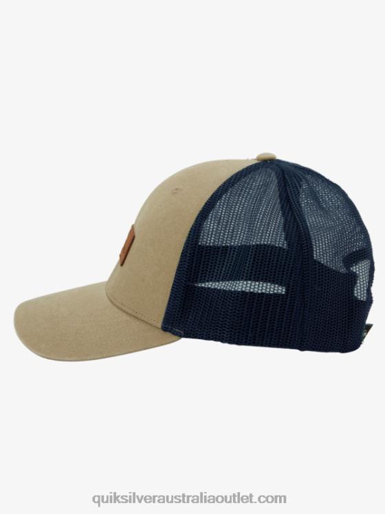 Quiksilver Men Down The Hatch Trucker Hat H2N4B662 plaza taupe