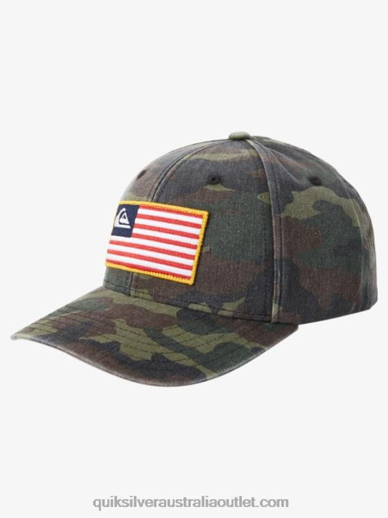 Quiksilver Men Grounded America Snapback Hat H2N4B796 camo