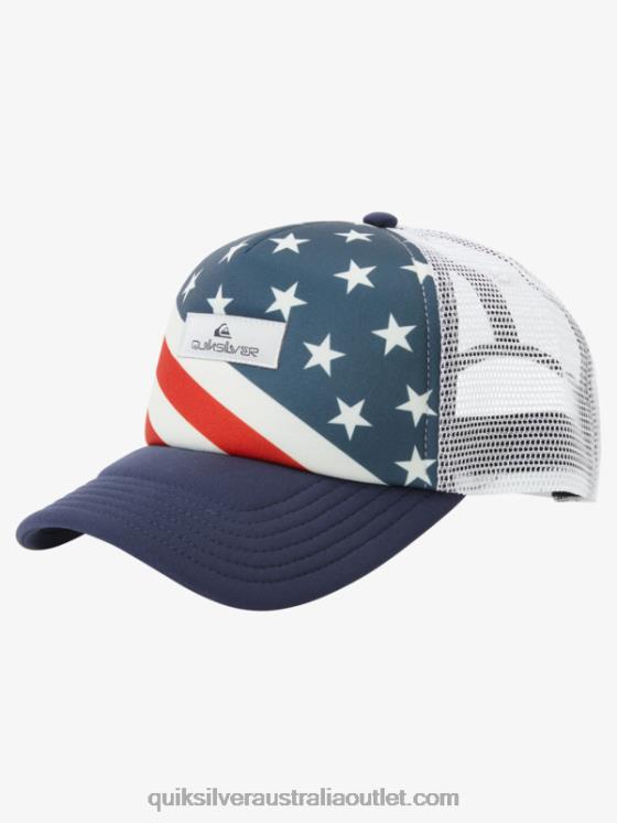 Quiksilver Men Magpie Coop Trucker Hat H2N4B563 midnight navy