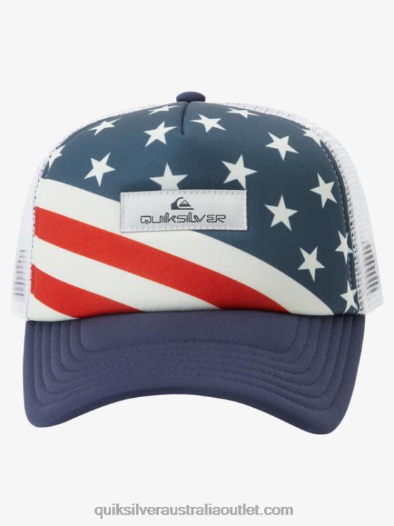 Quiksilver Men Magpie Coop Trucker Hat H2N4B563 midnight navy