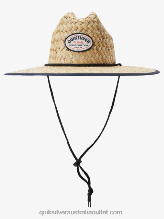 Quiksilver Men Outsider Americana Straw Lifeguard Hat H2N4B414 midnight navy