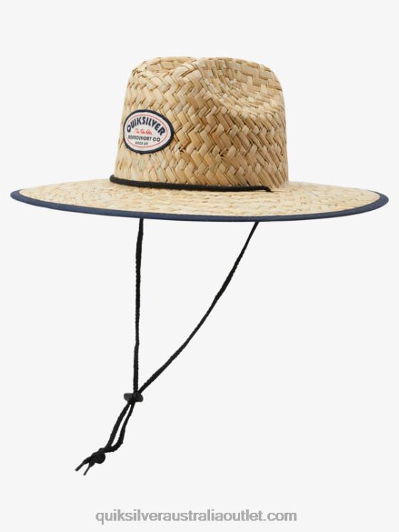 Quiksilver Men Outsider Americana Straw Lifeguard Hat H2N4B414 midnight navy