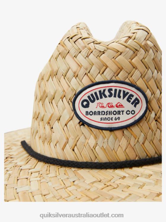 Quiksilver Men Outsider Americana Straw Lifeguard Hat H2N4B414 midnight navy
