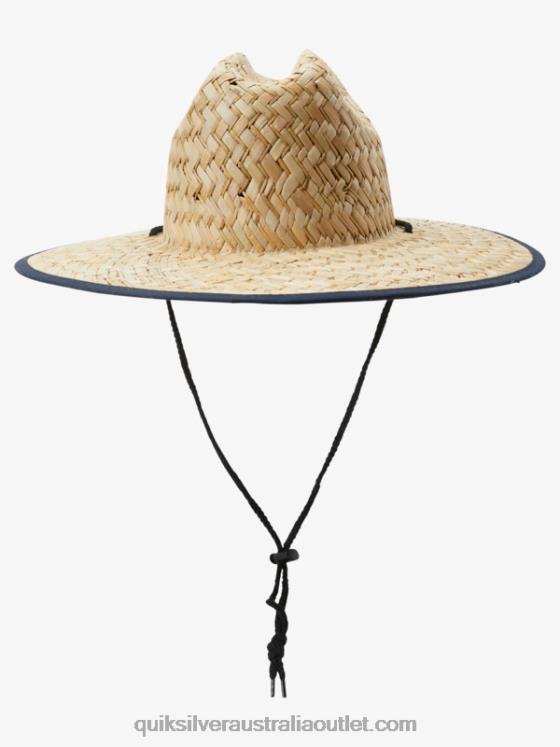 Quiksilver Men Outsider Americana Straw Lifeguard Hat H2N4B414 midnight navy