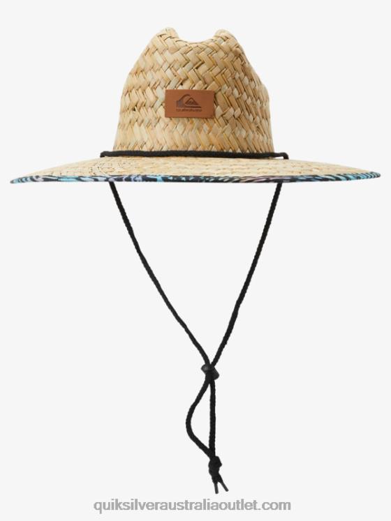 Quiksilver Men Outsider Straw Lifeguard Hat H2N4B387 river blue