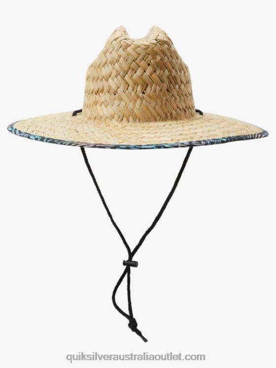 Quiksilver Men Outsider Straw Lifeguard Hat H2N4B387 river blue