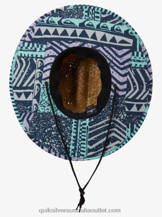 Quiksilver Men Outsider Straw Lifeguard Hat H2N4B388 beach glass