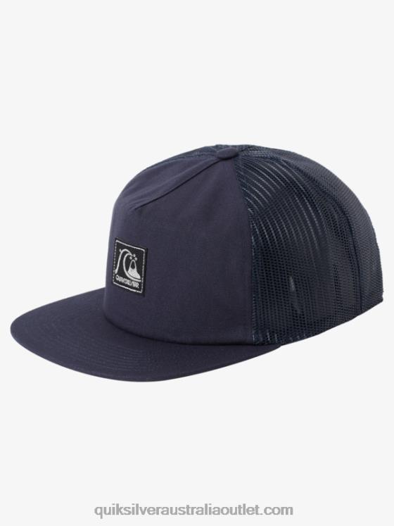 Quiksilver Men Single Fin Trucker Hat H2N4B1716 navy blazer